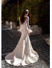 Beaded Lace Tulle V Back Sexy Sparkling Wedding Dress